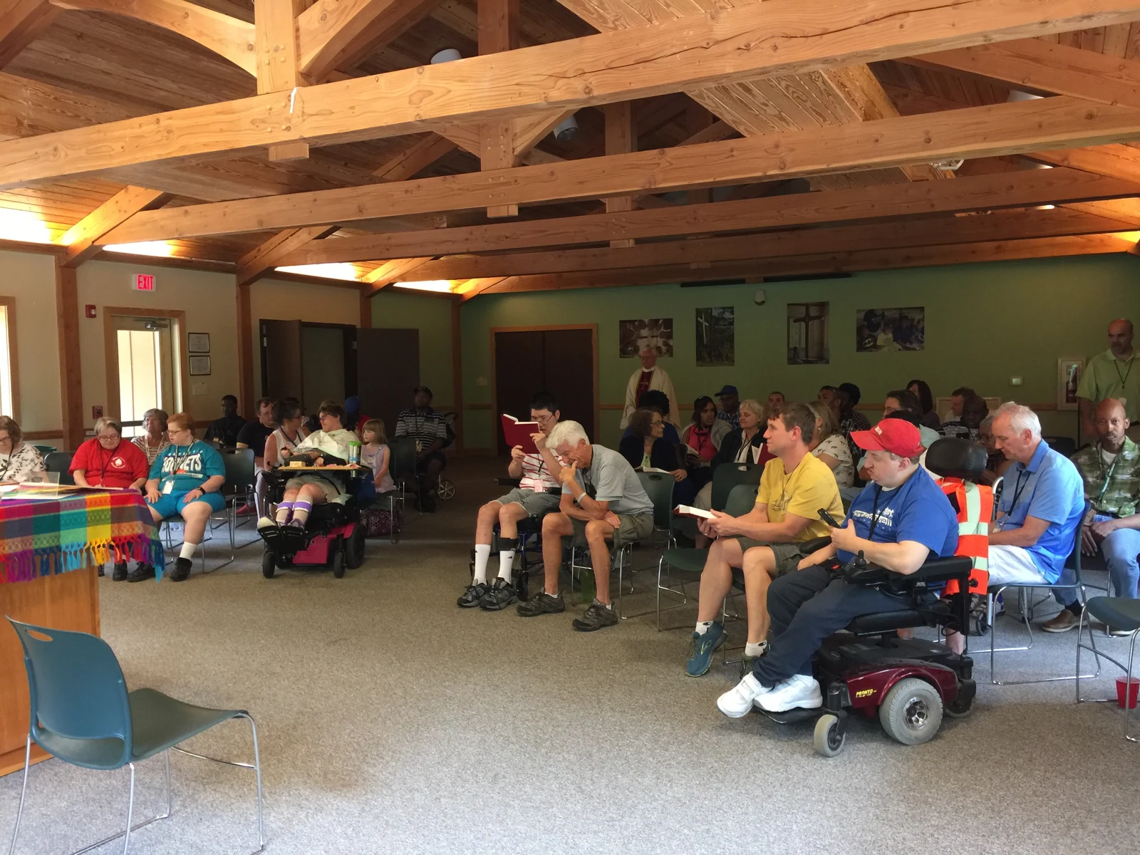 HEC participants sitting together in a circle at a retreat